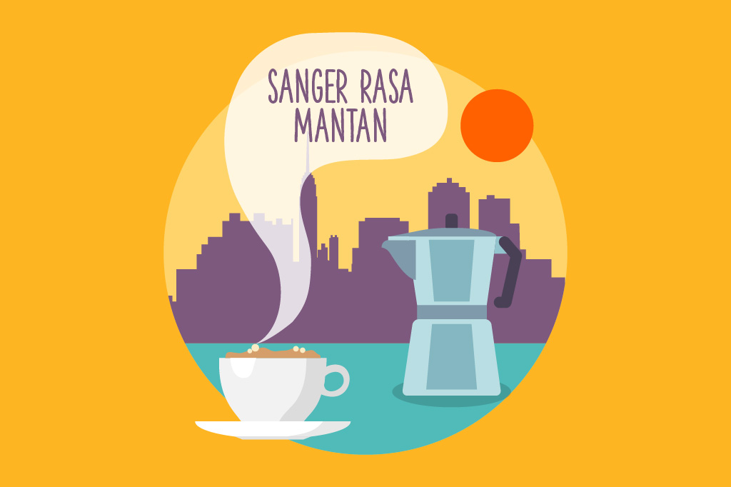 Ilustrasi kopi sanger rasa mantan.