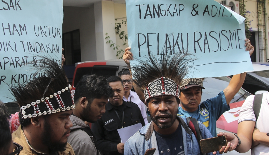 Unjuk rasa menentang rasisme terhadap orang Papua. @Amnesty International