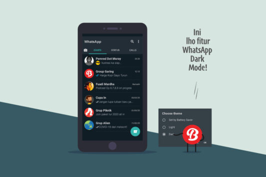 WhatsApp dark mode vector