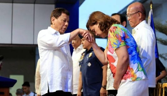 Rodrigo Duterte dan putrinya Sara.@rappler.com