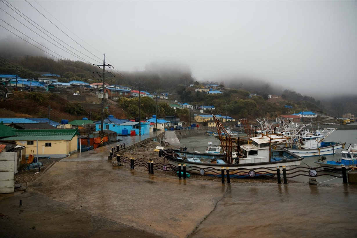 Rumah rumah di Pulau Nokdo, Korea Selatan.(@Reuters/Kim Hong Ji)