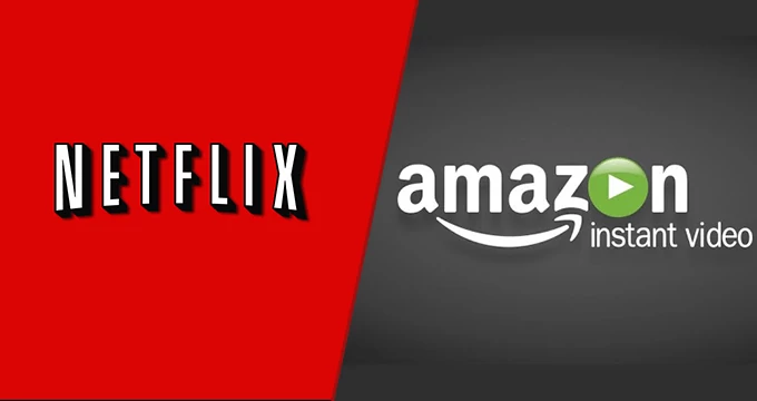 Ilustrasi Netflix vs Amazon/Red Brick