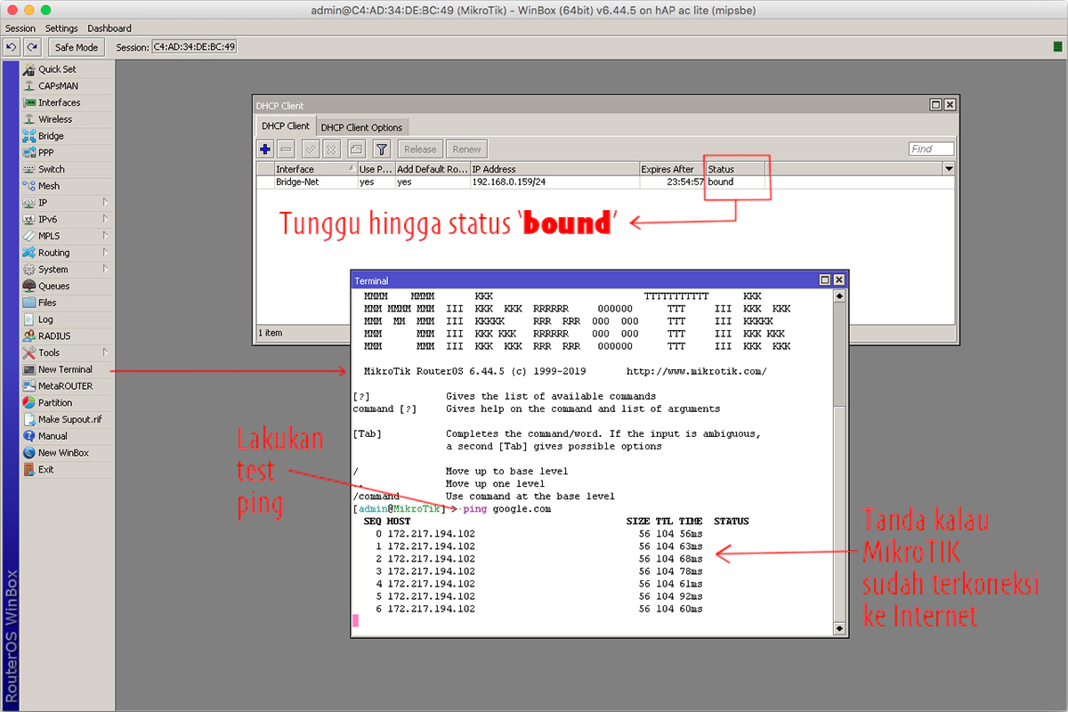 Mikrotik ping