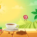 Ilustrasi perubahan cuaca di perkebun kopi