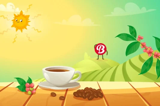 Ilustrasi perubahan cuaca di perkebun kopi